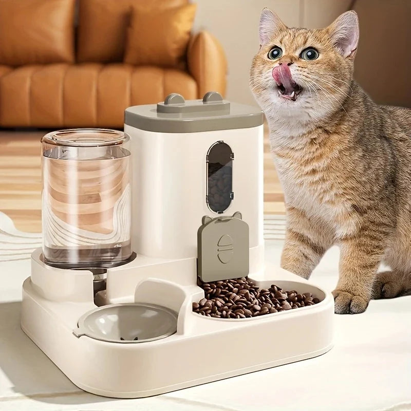 Pet Large-Capacity Feeder Integrated Automatic Water Dispenser Cat Food Bowl Dog Feeding Bowl Cat Bowl Dog Bowl Pet Supplies
